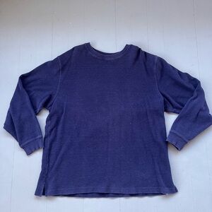 L.L. Bean navy waffle crewneck